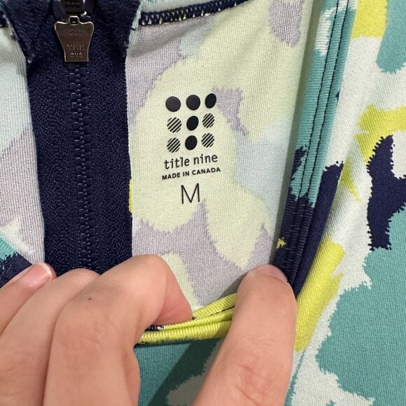 Title Nine Floral Mini Dress - Blue, Green, Yellow - Picture 5 of 9